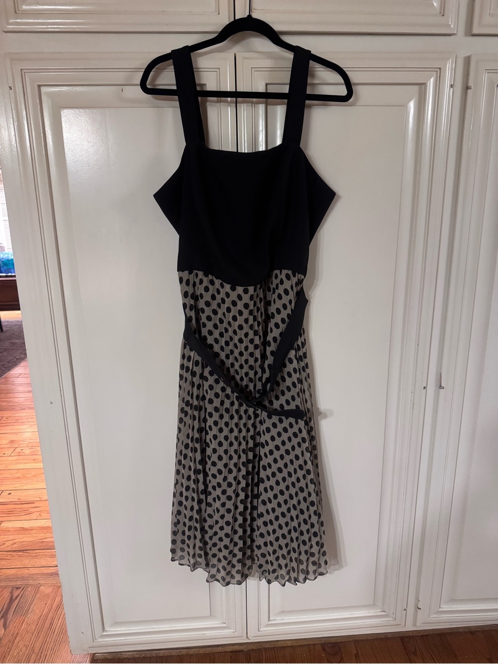 City Chic Black and Cream Polka Dot Maxi Dress